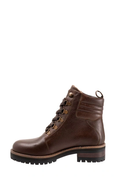 Softwalk Everett Lace-up Boot In Dark Brown Tumbled Leather