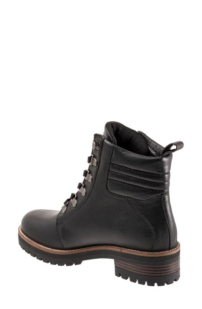 Softwalk Everett Lace-up Boot In Black Tumbled Leather