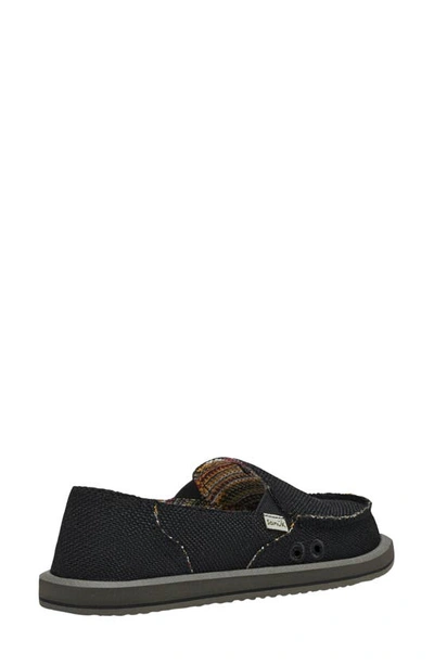 Sanuk Donna Slip-on Sneaker In Black