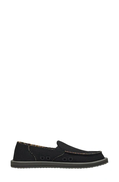 Shop Sanuk Donna Slip-on Sneaker In Black