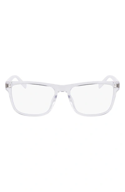 Shop Converse Malden 58mm Rectangular Blue Light Blocking Reading Glasses In Crystal Clear