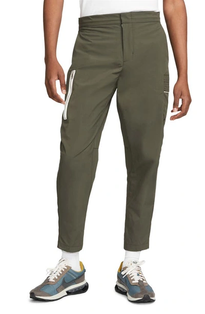 Shop Nike Sportswear Style Essentials Utility Pants In Sequoia/ Sail/ Ice Silver