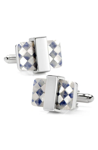 Shop Cufflinks, Inc Checkered Mother Of Pearl Cuff Links In White