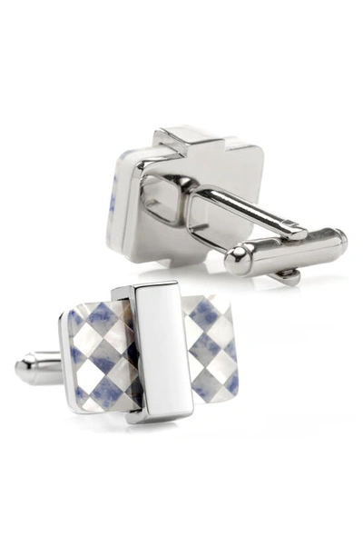 Shop Cufflinks, Inc Checkered Mother Of Pearl Cuff Links In White