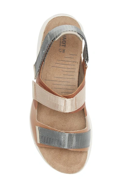 Naot Odyssey Slingback Sandal In Tan/ Latte/ Ivory