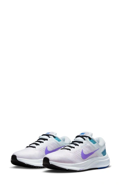 Shop Nike Air Zoom Structure 24 Running Shoe In White/ Purple/ Grape