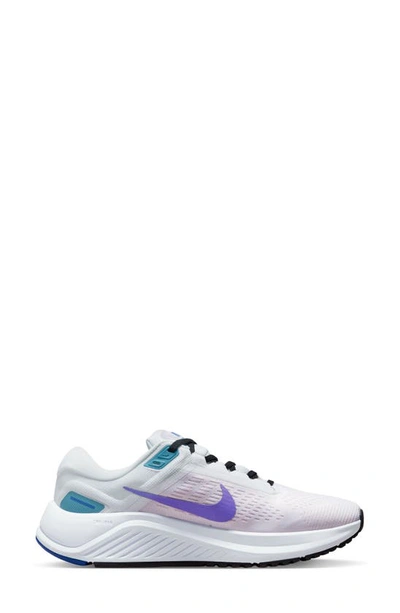 Shop Nike Air Zoom Structure 24 Running Shoe In White/ Purple/ Grape