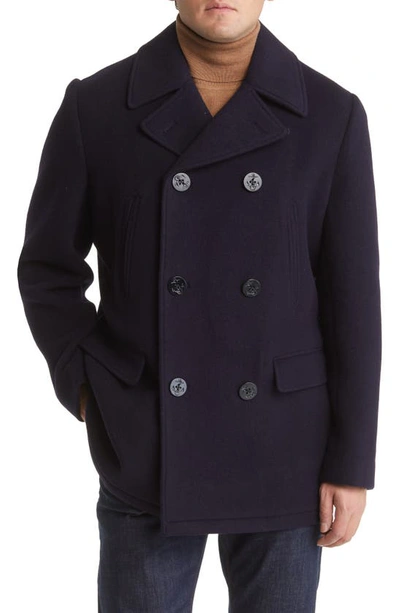 Shop Brooks Brothers Out New Wool Peacoat In Navy