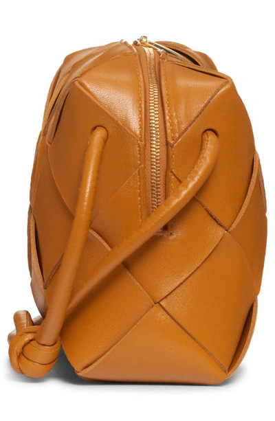 Shop Bottega Veneta Large Intrecciato Leather Crossbody Bag In Cob-gold