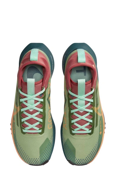 Shop Nike React Pegasus Trail 4 Gore-tex® Waterproof Running Shoe In Alligator/ Orange/ Mint