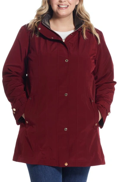 Shop Gallery Water Resistant Raincoat In Merlot