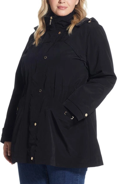 Gallery Womens Plus Midweight Raincoat In Black