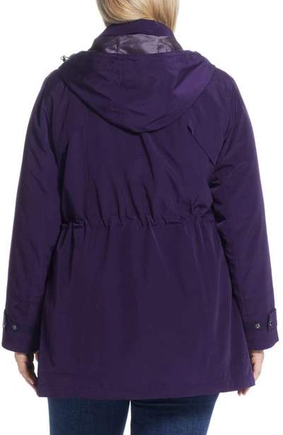 Gallery Water Resistant Rain Jacket In Purple Shadow