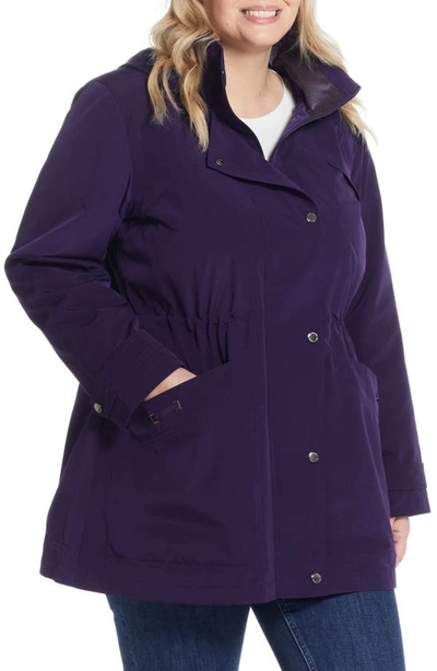 Gallery Water Resistant Rain Jacket In Purple Shadow