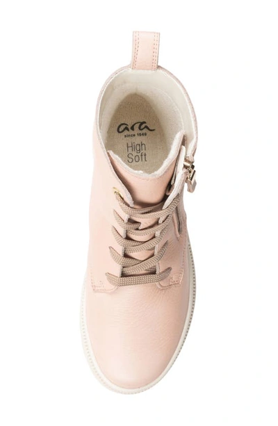 Ara Waterproof Lace-up Boot In Nude