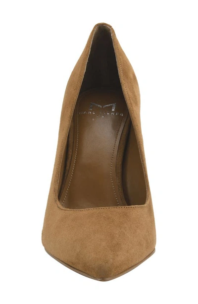Marc Fisher Ltd Abilene Leather Block-heel Pumps In Medium Natural Suede