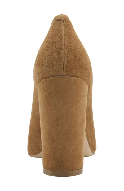 Marc Fisher Ltd Abilene Leather Block-heel Pumps In Medium Natural Suede