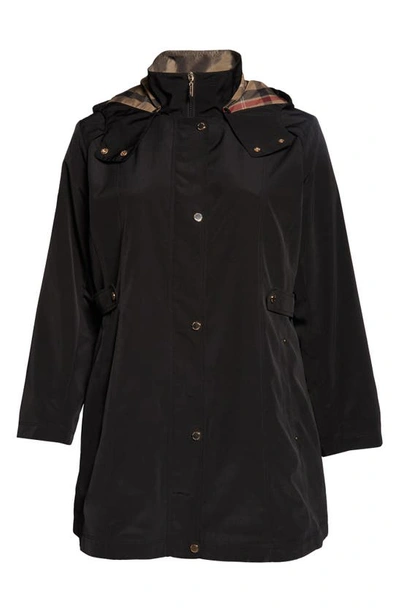 Gallery Water Resistant Rain Jacket In Black