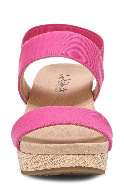 Shop Lifestride Delta Wedge Sandal In Pink