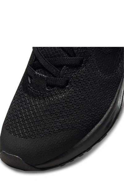Shop Nike Kids' Revolution 6 Flyease Running Shoe In Black/ Black/ Dark Grey