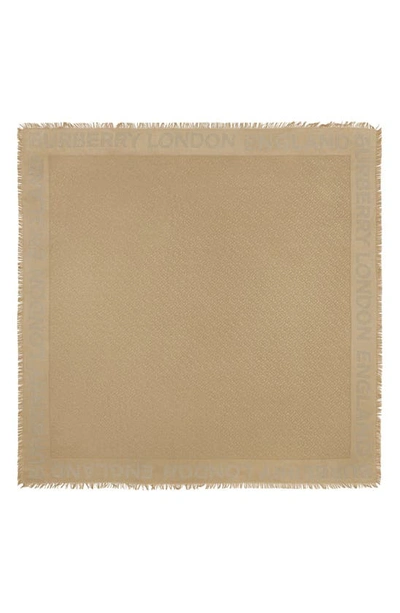 Burberry Monogram Silk Wool Jacquard Large Square Scarf - Farfetch