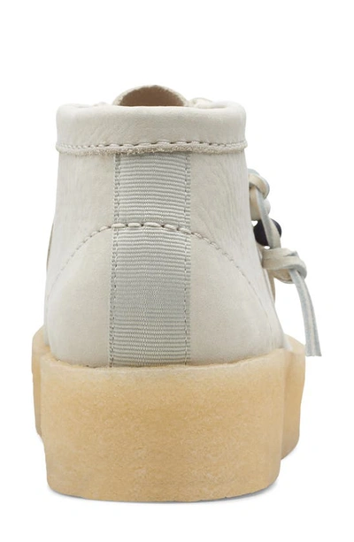 Shop Clarks Magnolia Platform Chukka Boot In White Nubuck