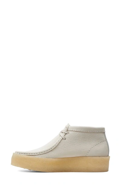 Shop Clarks Magnolia Platform Chukka Boot In White Nubuck