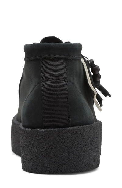 Clarks Magnolia Platform Chukka Boot In Black Nubuck