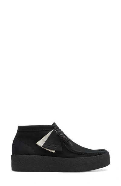 Clarks Magnolia Platform Chukka Boot In Black Nubuck