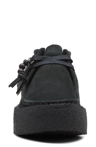 Clarks Magnolia Platform Chukka Boot In Black Nubuck