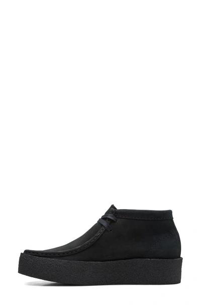 Clarks Magnolia Platform Chukka Boot In Black Nubuck