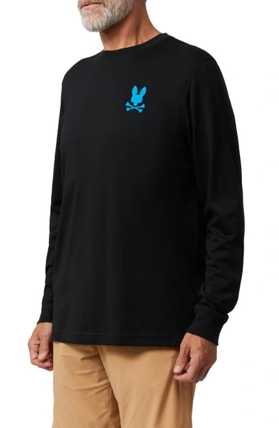 Shop Psycho Bunny Lyons Long Sleeve Graphic Tee In Black