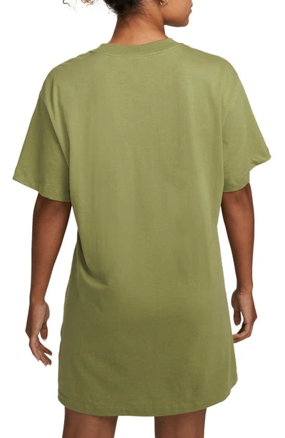 Shop Nike Sportswear Essential T-shirt Dress In Alligator/ White