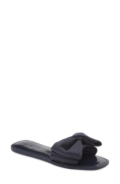 Kate Spade Bikini Bow Slide Sandals In Blazer Blue