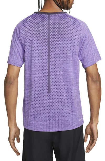 Shop Nike Dri-fit Advanced Techknit Ultra Running T-shirt In Cave Purple/ Action Grape