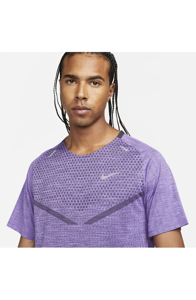 Shop Nike Dri-fit Advanced Techknit Ultra Running T-shirt In Cave Purple/ Action Grape