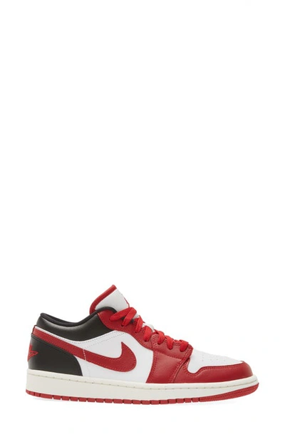Jordan Nike Air 1 Low Sneaker In White/ Gym Red/ Black/ Sail | ModeSens