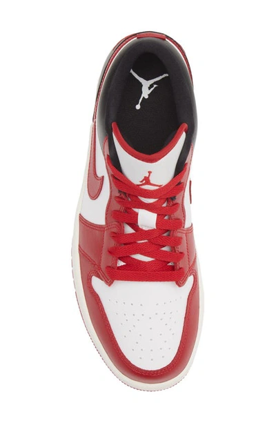 Shop Jordan Air  1 Low Sneaker In White/ Gym Red/ Black/ Sail