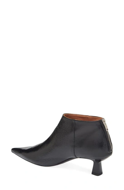 Ganni Pointed Toe Bootie In Black