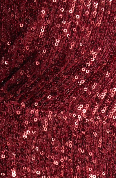 Lulus Flawless Sparkle Wine Red Sequin V-neck Tank Top In Wine Red