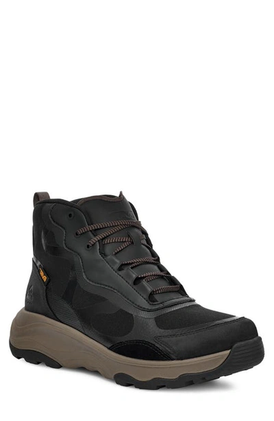 Shop Teva Geotrecca Rp Waterproof Hiking Boot In Black/ Grey