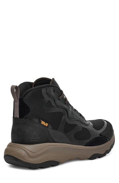 Shop Teva Geotrecca Rp Waterproof Hiking Boot In Black/ Grey