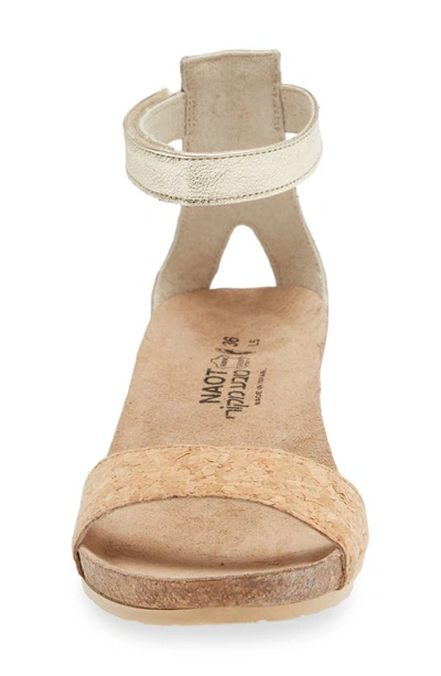 Shop Naot 'pixie' Sandal In Cork/ Ivory/ Radiant Gold