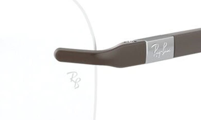 Ray Ban 51mm Rimless Optical Glasses In Spot Brn