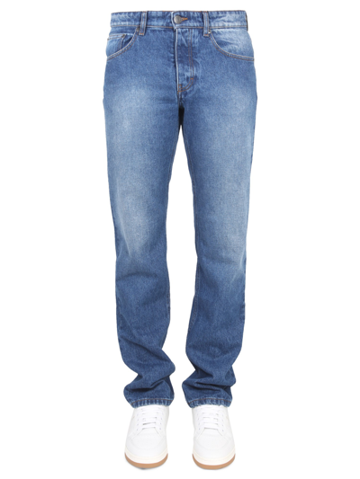 Shop Ami Alexandre Mattiussi Classic Fit Jeans In Denim