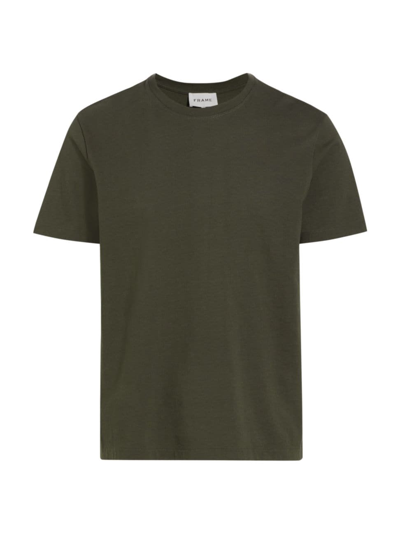 Shop Frame Men's Short-sleeve Logo Cotton T-shirt In Olive Green