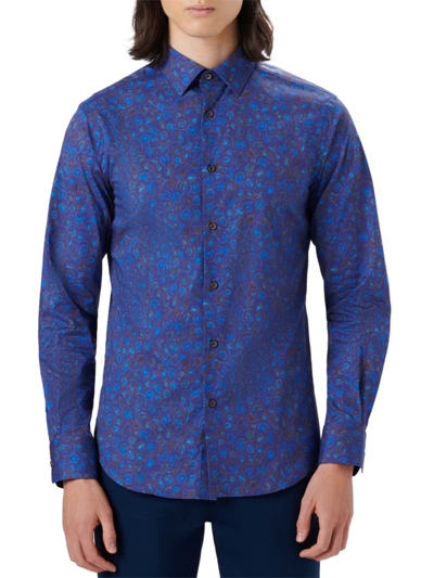 Shop Bugatchi Men's Julian Button-up Shirt In Copper