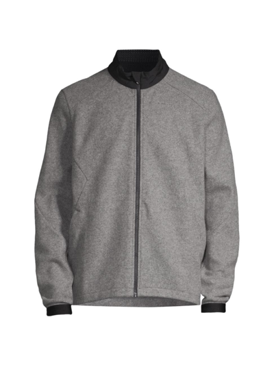 Shop Sease Men's Maestrale Felted Wool Sweatshirt In Lead Grey