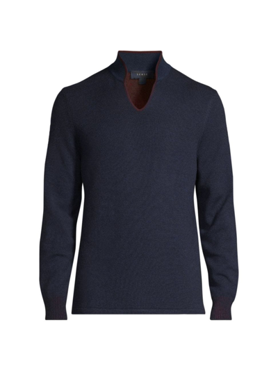 Shop Sease Men's Ellen Cashmere Melange Sweater In Navy Blue