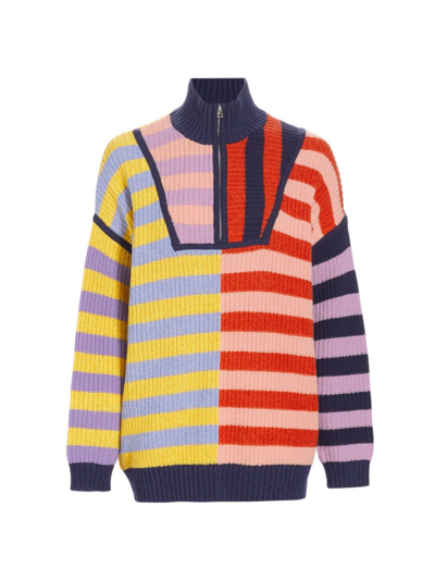 Shop Staud Women's Hampton Acid Trip Sweater In Acid Stripe